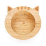 Detská bambusová miska a lyžička pre prvé príkrmy, Mačička – 1