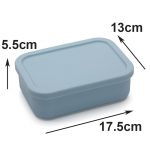 Bento box – Lunch Box pentru copii – 175x130x55cm, albastru-seablue – 3