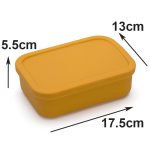 Bento box – Lunch Box pentru copii – 175x130x55cm, galben-honey – 3